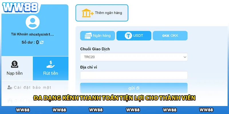 Đa dạng kênh thanh toán tiện lợi cho thành viên