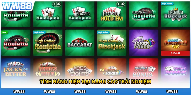 Tính năng hiện đại nâng cao trải nghiệm